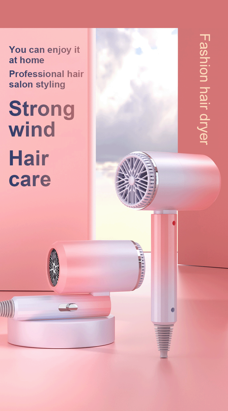 You can enjoy it at home, Professional hair salon styling. Strong wind, Hair care, Fashion hair dryer.